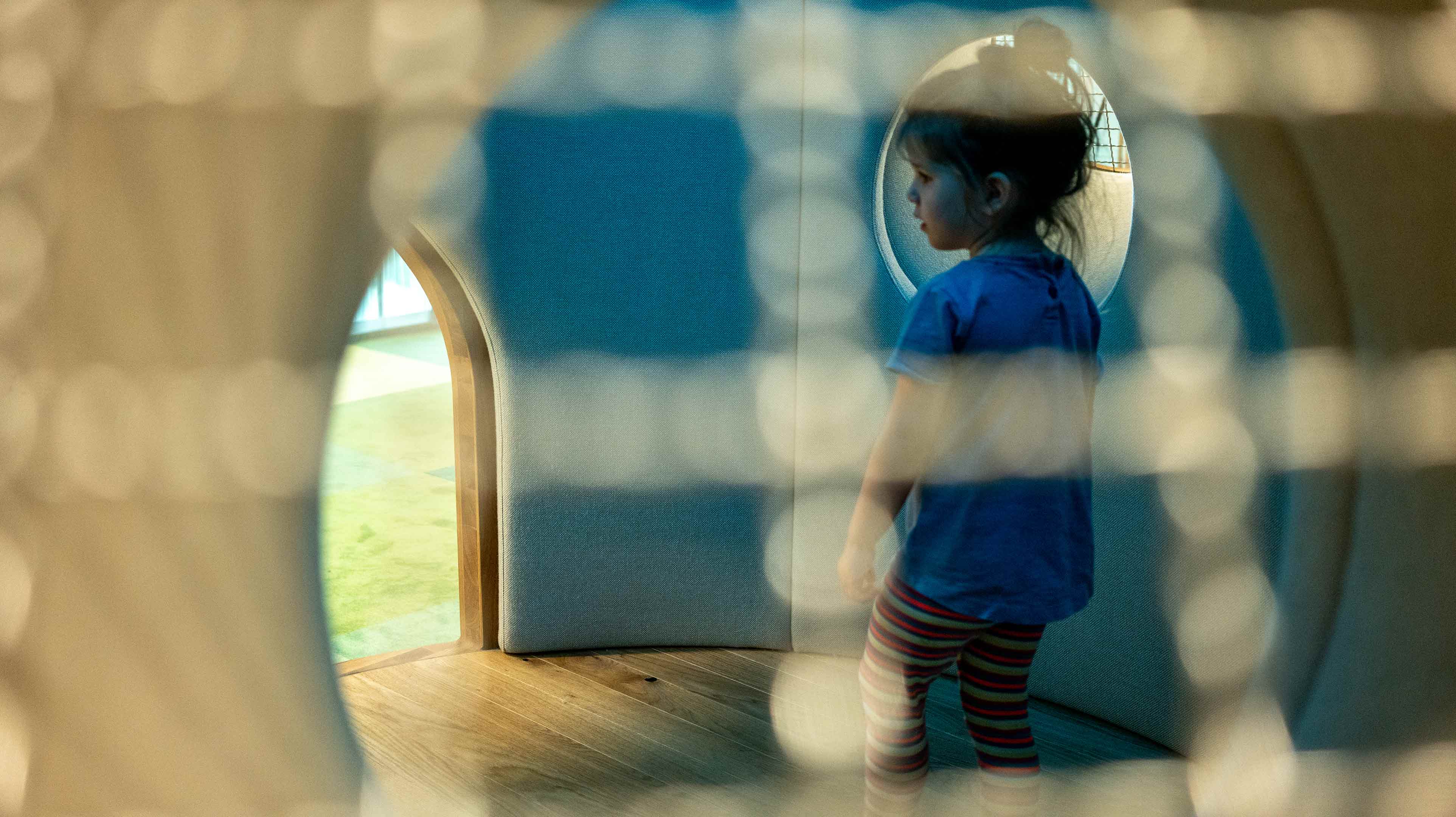 Girl inside a play area at the Abu Dhabi Children's Library