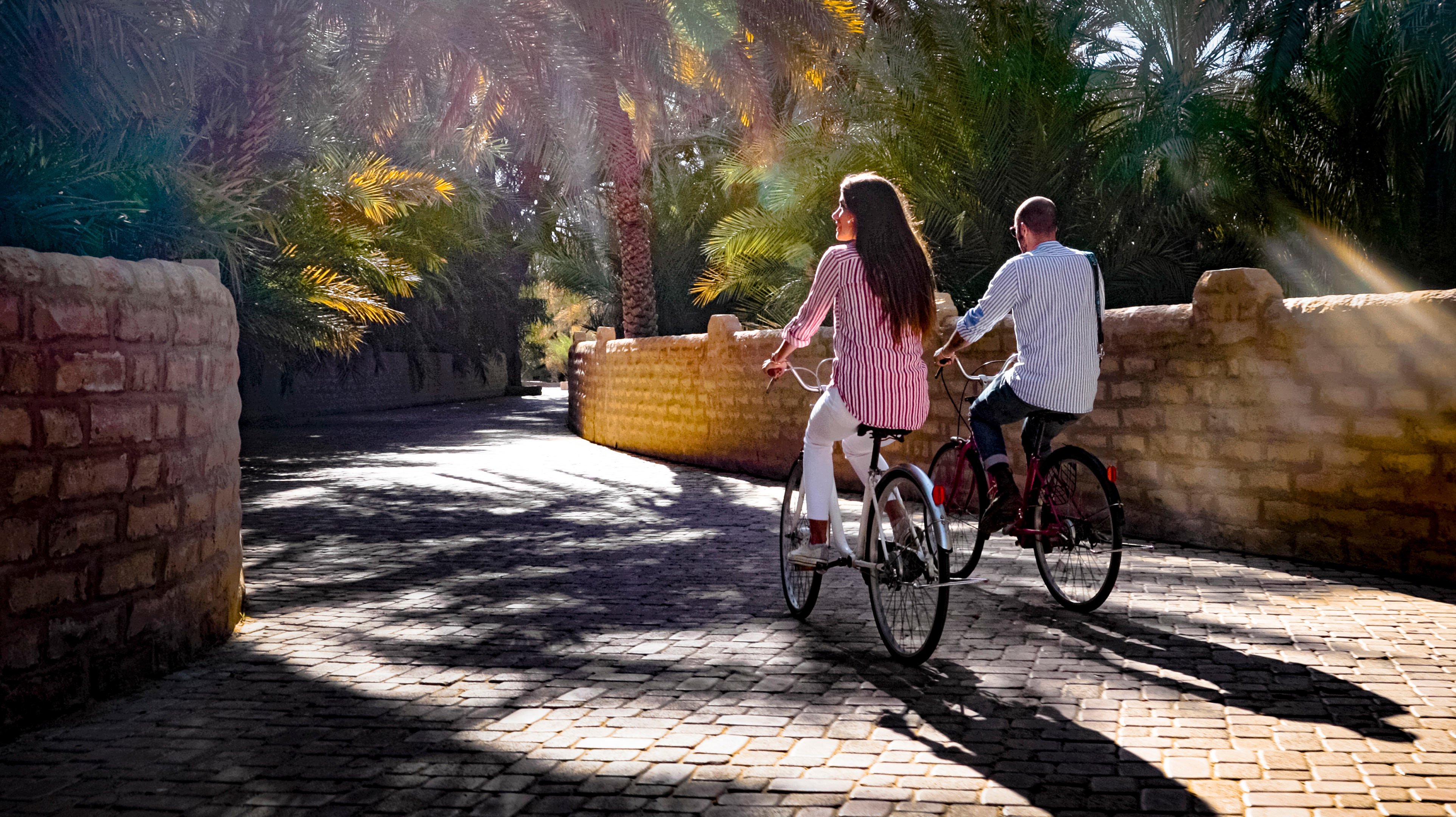 Cycling in Al Ain Oasis in Abu Dhabi