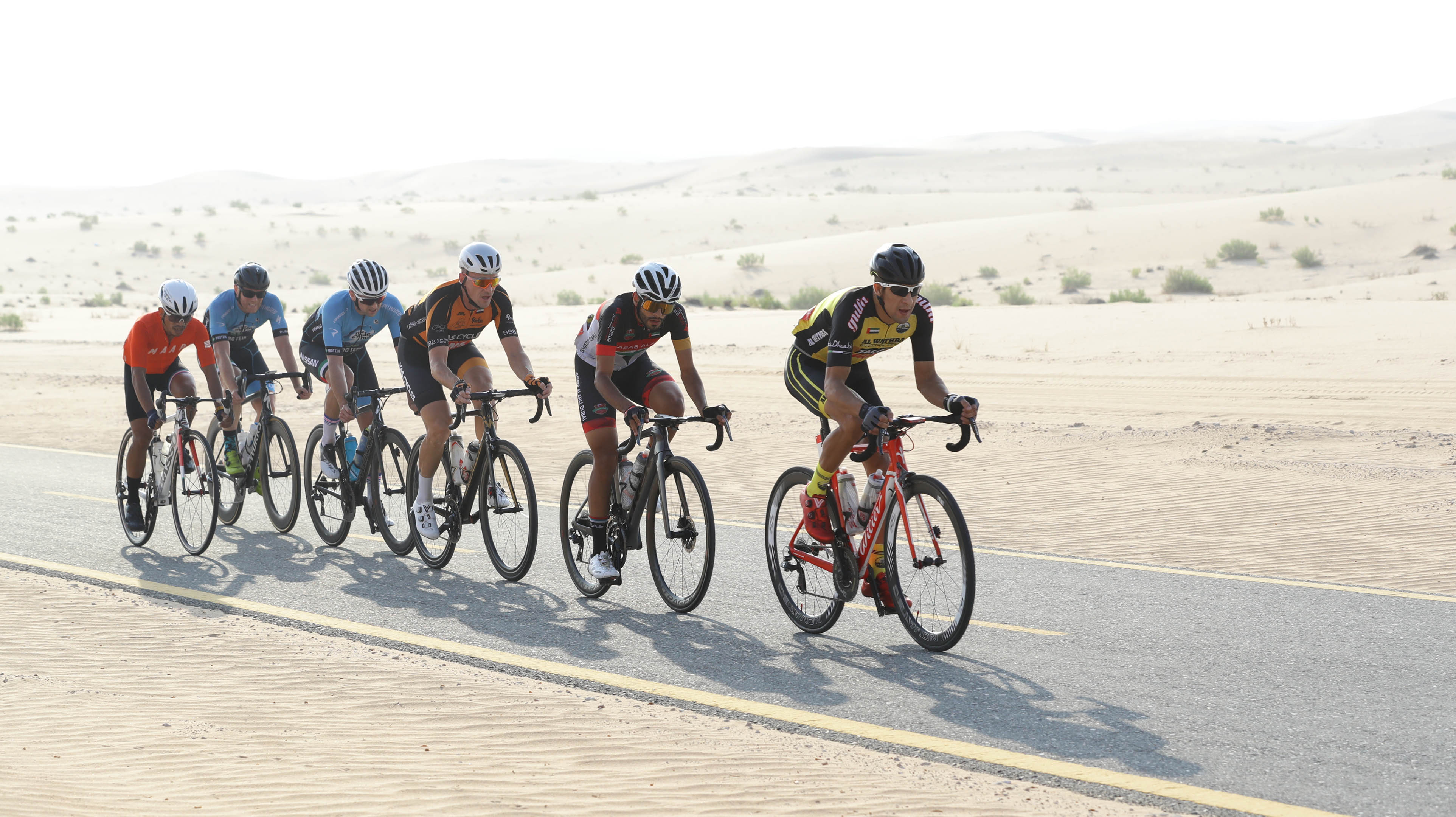 Cycling on Al Wathba Cycle Track in Abu Dhabi