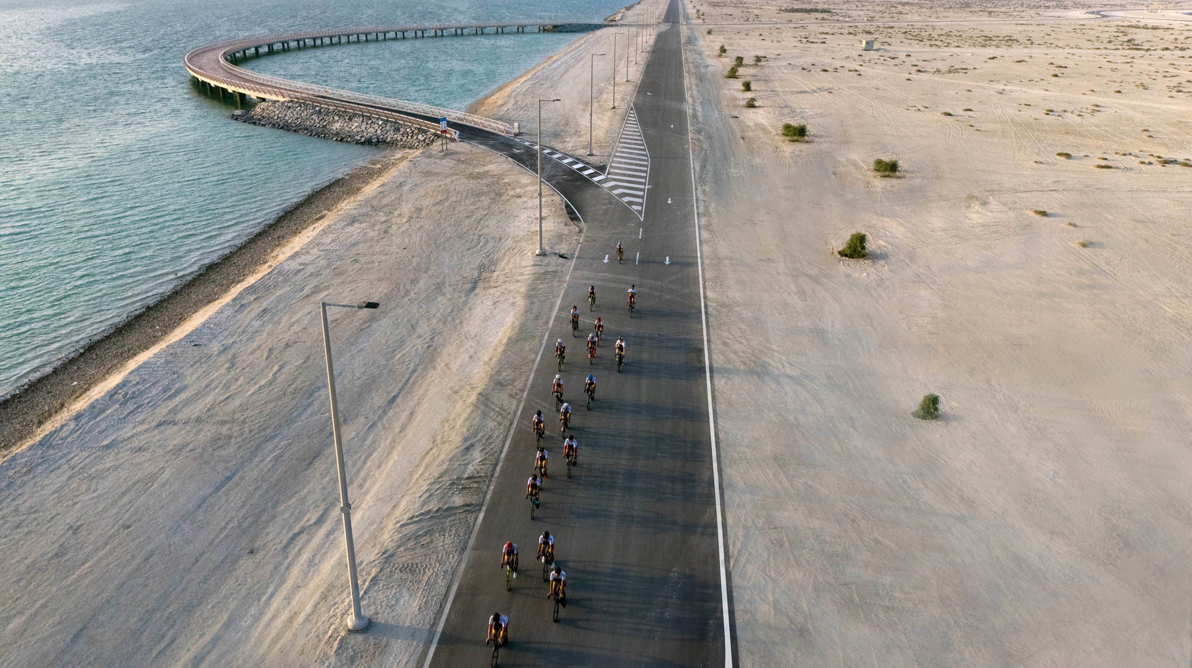 Cycling on Al Hudayriat Island in Abu Dhabi
