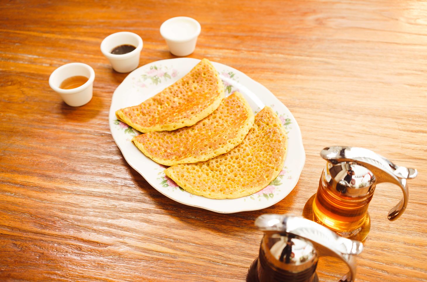 Traditional chabab is usually eaten at breakfast with sweet syrups. Image credit: Department of Culture and Tourism - Abu Dhabi