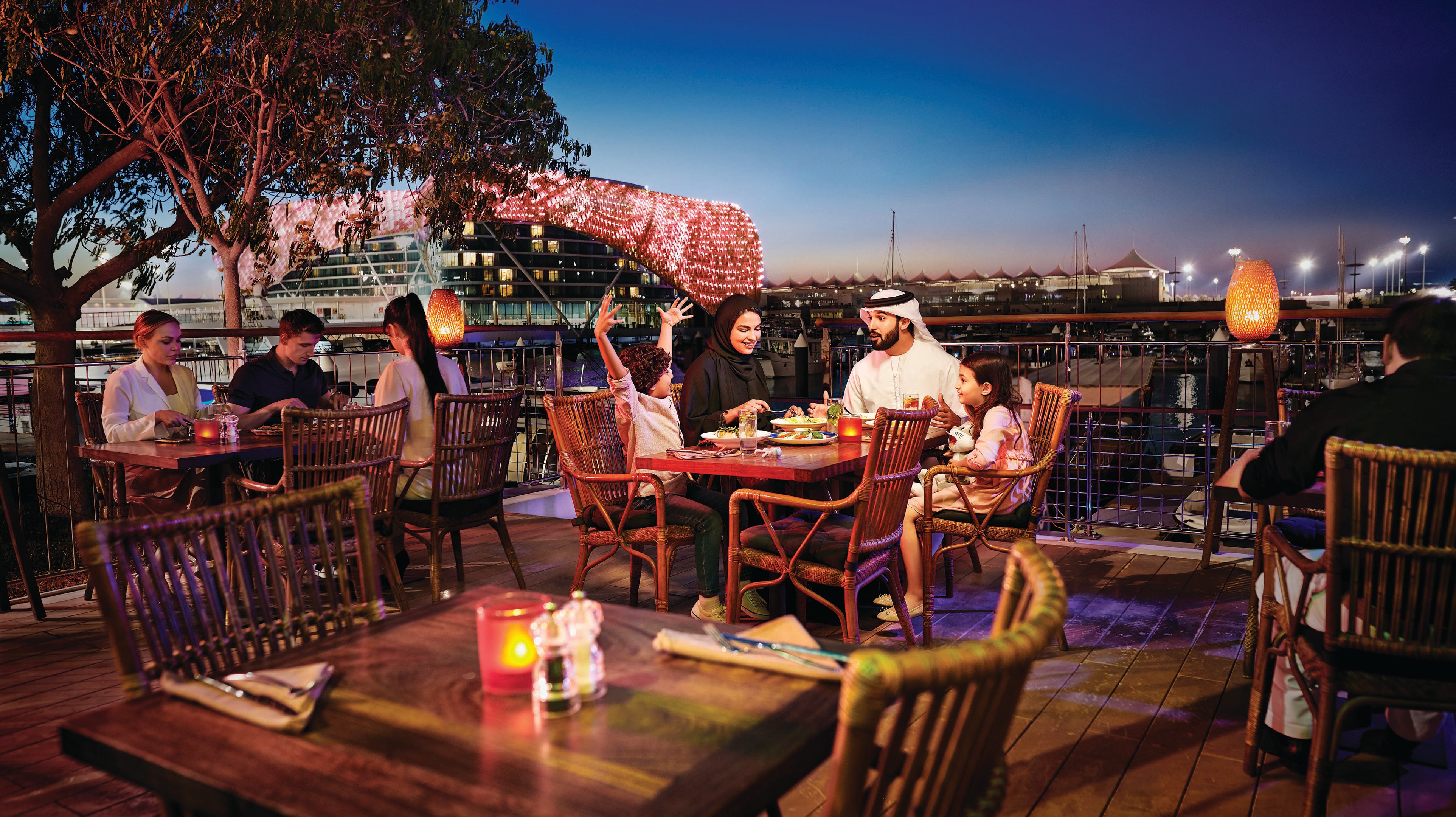 Dining at Yas Marina in Abu Dhabi
