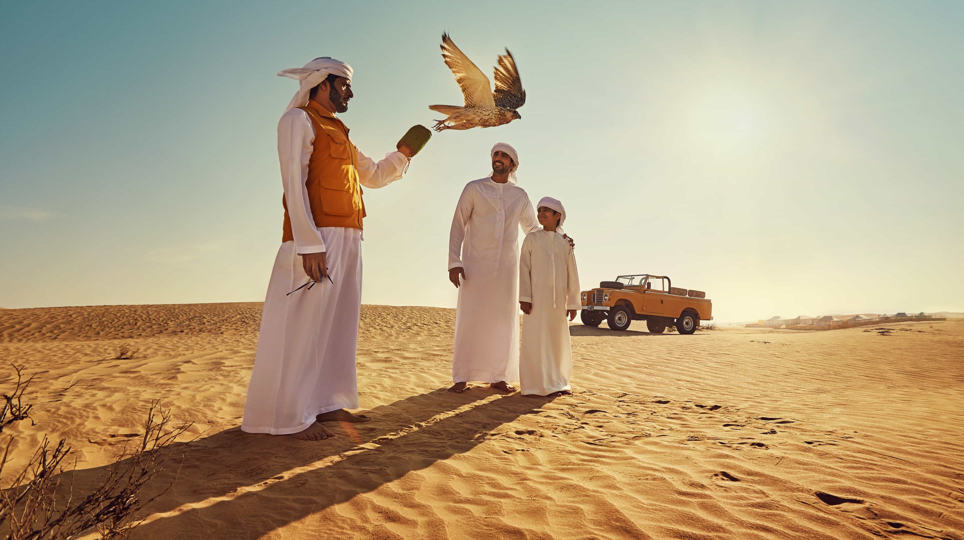 عرض الصيد بالصقور وكلاب السلوقي