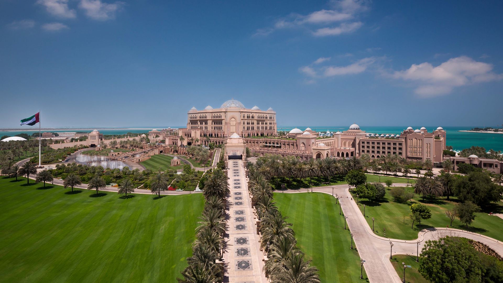 The opulent Emirates Palace sits on the shores of Abu Dhabi's coast. Image credit: Department of Culture and Tourism - Abu Dhabi