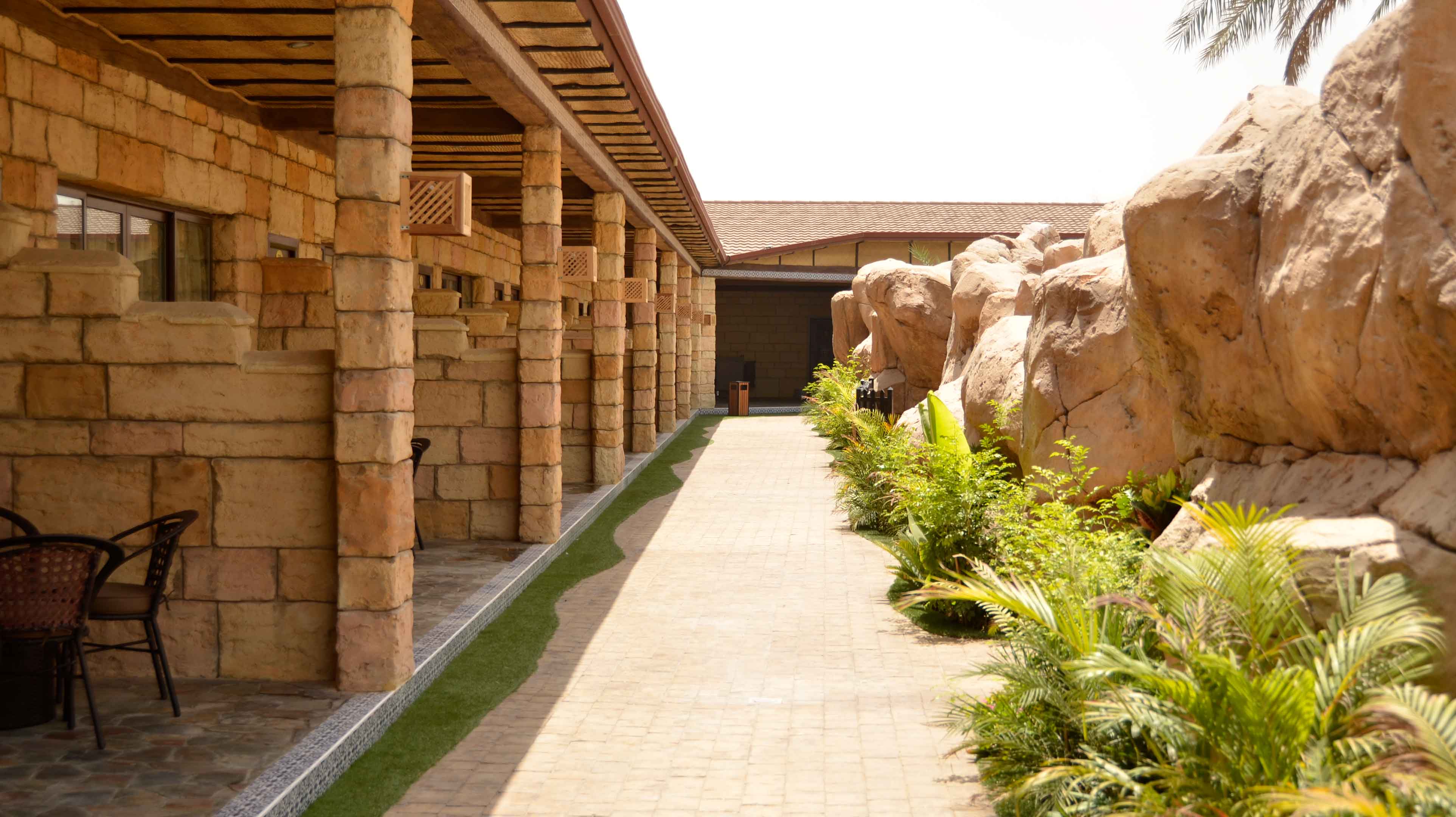 Stone path at Emirates Park Resort